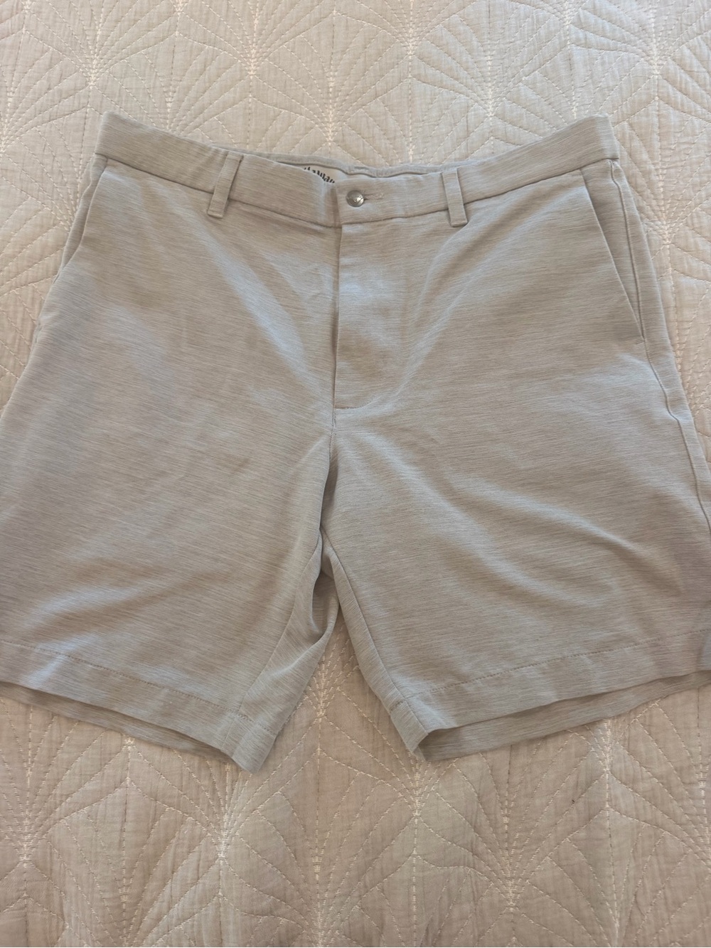 Callaway Heather Light Gray Men’s Flat Front Golf Shorts